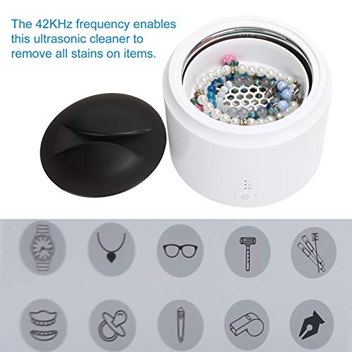 Limpiador Ultrasónico, Joyería Limpiador Ultrasónico Equipo de Limpieza de Relojes Acero Inoxidable para Joyas para Afeitadoras Eléctricas Cabezales para Anteojos(#1)