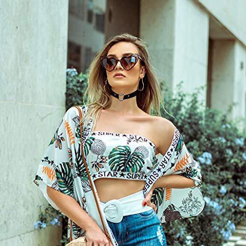Liuxn Set de gargantillas, diseño de corazón, Estilo Vintage, 4 Unidades …