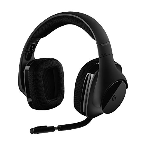 Logitech G533 Auriculares Inalámbricos para Gaming, 7.1 Surround DTS Headphone:X, Transductores 40mm Pro-G, Micrófono, 2,4 GHz Inalámbrico, Batería de 15 Horas, PC/Mac - Negro