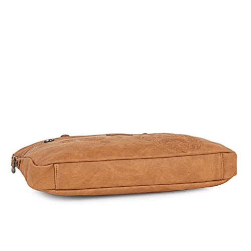 Lois - Bolso maletin Portatil para Trabajo Mujer. Portadocumentos Ordenador 15 6 Pulgadas. Piel PU de Marca LOIS. 302637, Color Camel