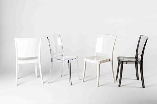 Lucienne Silla transparente policarbonato neutro – Juego de 4 piezas – 10L2000