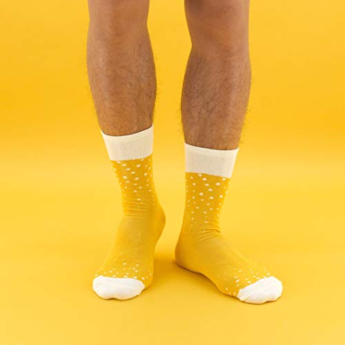 Luckies of London Calcetines de cerveza para hombre, calcetines divertidos para hombres, 3 pares de calcetines Crazy en lata de cerveza, naranja Ale, Stout y Langer