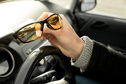 Lumin - Gafas de conducción nocturna VECTOR – Para lluvia, niebla y conducción nocturna – Seguridad en carretera – Protección UVA y UVB – Reduce la fatiga ocular y el dolor de cabeza – Estilo unisex