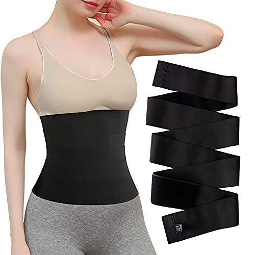 Lunluck Faja Mujer Reductora Abdominal Lumbar Abdomen Moldeadora Corsés Lumbar Waist Belt Adjustable para Deporte Fitness Postparto (Black)
