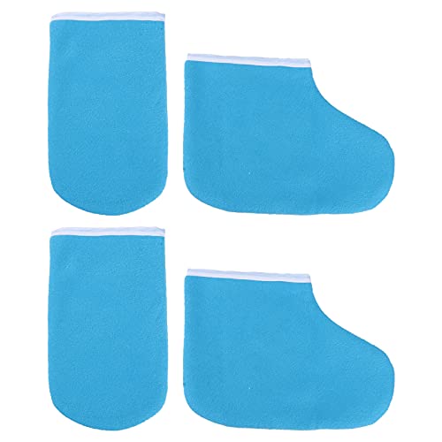 Lurrose Guantes Y Botines de Baño de Cera de Parafina Cozies Kit de Protección de Calentador de Cera de Parafina Gruesa para Cuidado de Pies Y Manos Terapia de Spa