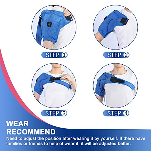 M-TOP Hombrera Ajustable Deportiva, Almohadilla Térmica, Protección De La Articulación del Hombro Y Alivio del Dolor Muscular, Hombro Izquierdo O Derecho(Size:S)