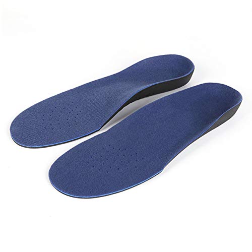 MachinYeser 1 par ortopédico Plano pie Arco Soporte cojín Plantillas de Plantillas talón Alivio del Dolor Hombres Mujeres Plantar Fascitis Alivio Azul Oscuro XL