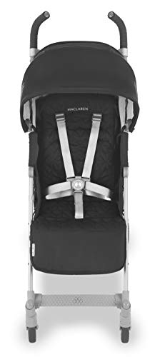 Maclaren Quest silla de paseo tipo paraguas compacto y ligero, Para niños de recién nacidos hasta 25 kg, capota extensible con factor UPF 50+, asiento reclinable, Incluye protector para la lluvia