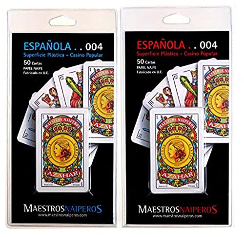 Maestros Naiperos- baraja española, 50 Cartas, Blister, Calidad Casino Popular, 1 Unidad, Color Surtido (130003041)