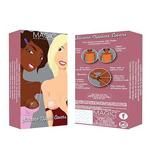 MAGIC BODYFASHION Nipless Covers Ptales de Mama, Beige (Latte), Large para Mujer