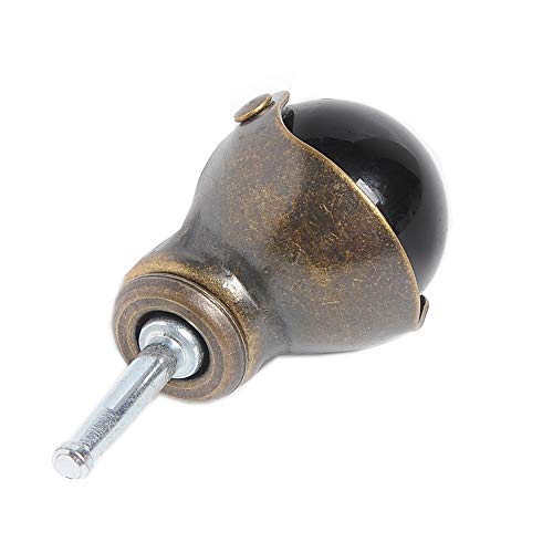 Magiin 4pcs Rueda de Bola para Muebles Ruedita de Bolas de Cobre Antiguo con Vástago de Montaje Tipo Zócalo de 8x38 mm Giratoria de 360 Grados para Sillas Sofá Bancos Reposapiés