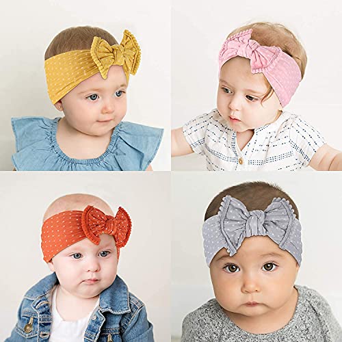 Makone Vendas del bebé, súper elásticas Suaves Nudo de bebé Turbante, Multicolor Hairband de los bebés recién Nacidos, Toddle Pelo de los niños de los Aros (DT050)