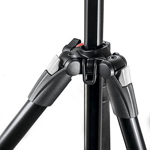 Manfrotto 290 Xtra - Kit trípode de 3 secciones y rótula 3 Way (aluminio), Negro