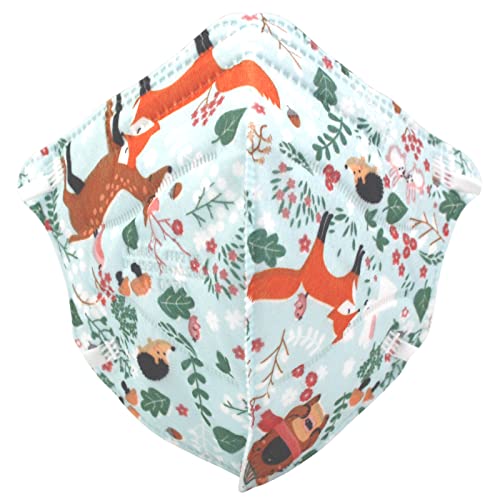 MARARDI Mascarillas FFP2 [Pack 10 Piezas] Homologadas [Ciervos y Zorros] Alta Filtración [Talla Pequeña] con Pinza Nasal Ajustables Plegables [No Reutilizables] Desechables 5 Capas Bolsa Individual