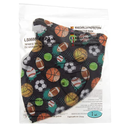 MARARDI Mascarillas FFP2 [Pack 10 Piezas] Homologadas [Deportes] Alta Filtración [Talla Pequeña] con Pinza Nasal Ajustables Plegables [No Reutilizables] Desechables 5 Capas Bolsa Individual