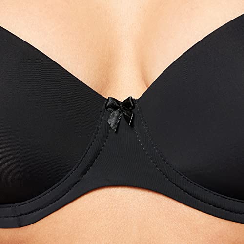 Marca Amazon - Iris & Lilly Sujetador Copa Alta Mujer, Negro (Black), 85F, Label: 32E