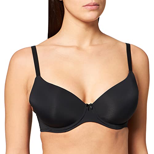 Marca Amazon - Iris & Lilly Sujetador Copa Alta Mujer, Negro (Black), 85F, Label: 32E