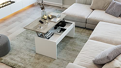 Marca Amazon - Movian Yana - Mesa de centro, 50 x 100 x 44 cm, blanco