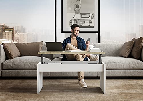 Marca Amazon - Movian Yana - Mesa de centro, 50 x 100 x 44 cm, blanco