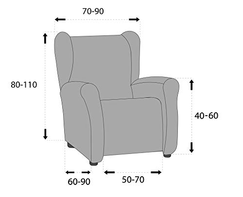 Martina Home Modelo Emilia Funda Sillón Orejero - Color Verde Botella