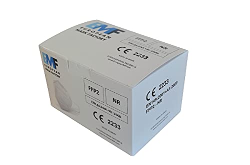 Mascarillas EMF de 5 capas (FFP2 NR), 20 unidades. Hechas en España, marcado CE,
