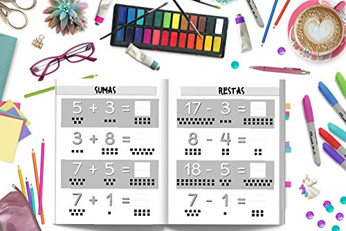 Matemáticas para Educación Infantil - La hora y el dinero, Sumas, Cuentas, Libro de actividades para niños, 4-6 años: Cuaderno de práctica para chicos y chicas