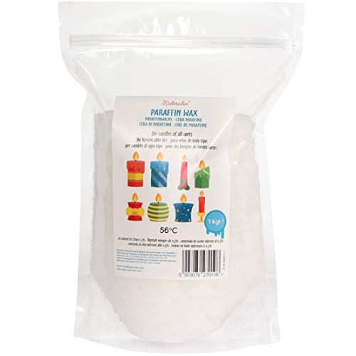 Materialix Cera de parafina para velas - varios tamaños (1kg)