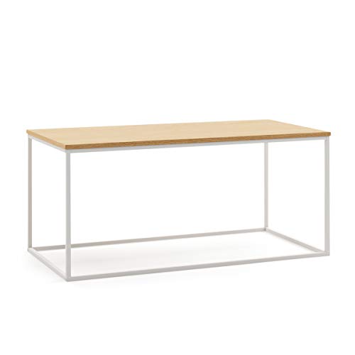 Mc Haus MARA - Mesa de Centro Rectangular, Blanca, 100 x 50 x 45 cm