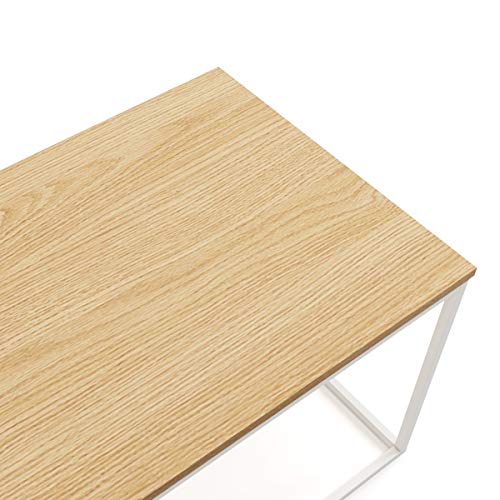 Mc Haus MARA - Mesa de Centro Rectangular, Blanca, 100 x 50 x 45 cm