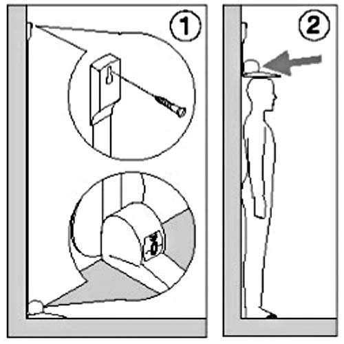 Medidor de altura de estadiómetro, 200 cm, estadiómetro compacto de montaje en pared con placa de pared, ideal para niños y adultos, para clínicas escolares de uso doméstico(Negro)