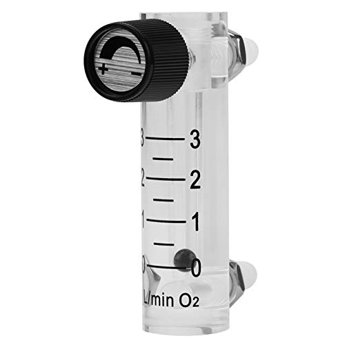 Medidor de flujo de gas, LZQ-2 0-3LPM Probador de medidor de flujo de gas profesional con válvula de control para oxígeno/aire/gas,