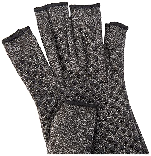 Medipaq - Guantes Anti-Artritis (Par) – Ofrecen Calor Y Compresión Para Ayudar A Aumentar La Circulación Reduciendo El Dolor Y Promover La Sanación - 1 Par con Agarre (Grande)