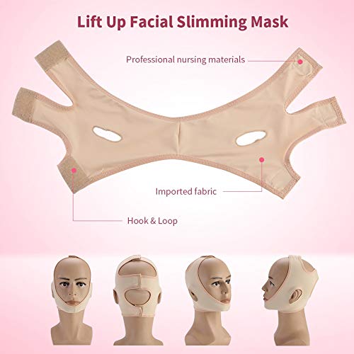 mentonera,Correa adelgazante facial, parche de mentón Reductor de mentón doble Cinturón de estiramiento facial Vendaje parche de mentón línea v reductor de mentón doble estiramiento facial(S)