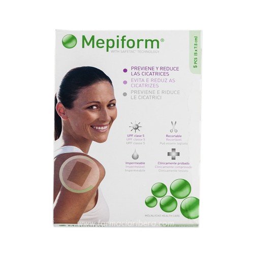 Mepiform Silicona 5 x 7,5 cm 5 Apósitos