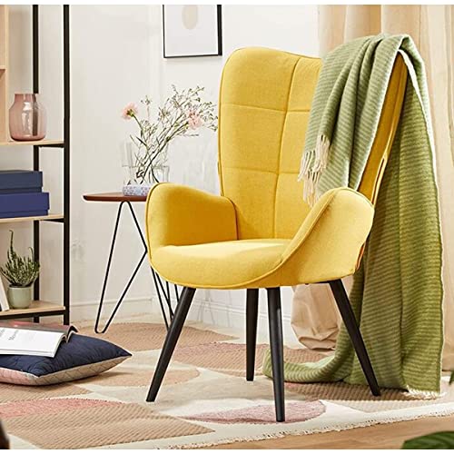 MEUBLE COSY Sillones de salón Butaca nórdica sillón acolchado con Reposabrazos y patas de metal