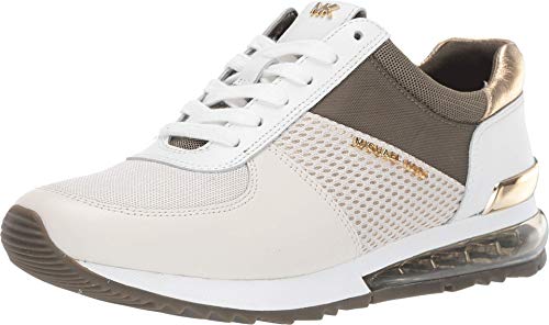 Michael Michael Kors Mujeres Allie Wrap Piel Deportivos de Moda, Cream/Pale Gold, Talla 7