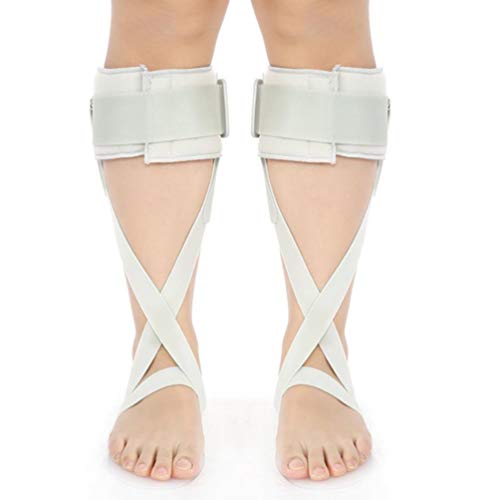 Milisten Ortesis de Pie de Tobillo Caída de Soporte de Pie Férula Pie de Tobillo Ortesis para Fascitis Plantar Dolor de Arco de Pie Tendón de Aquiles Soporte de Talla Izquierda L