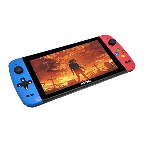 Mini consola de juegos portátil, consola de juegos retro, 3500 juegos clásicos con pantalla grande de alta definición de 7 pulgadas, diseño de joystick doble batería de litio de 4000 mAh incorporada
