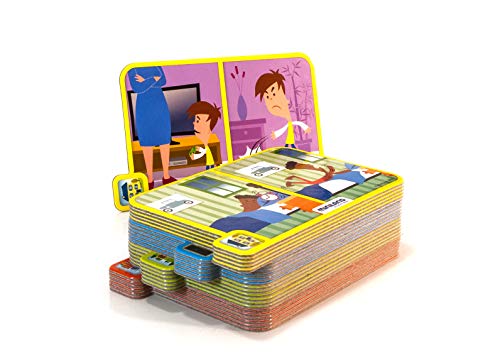 Miniland- Divertido Juego para Aprender la resolución de conflictos y emociones, Multicolor (45402)