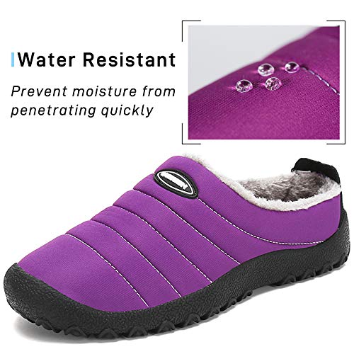 Mishansha Zapatillas de Estar Mujer Pantufla de Exterior Antideslizantes Slippers Cálido Zapatos de Invierno Rosa Gr.35