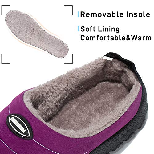 Mishansha Zapatillas de Estar Mujer Pantufla de Exterior Antideslizantes Slippers Cálido Zapatos de Invierno Rosa Gr.35