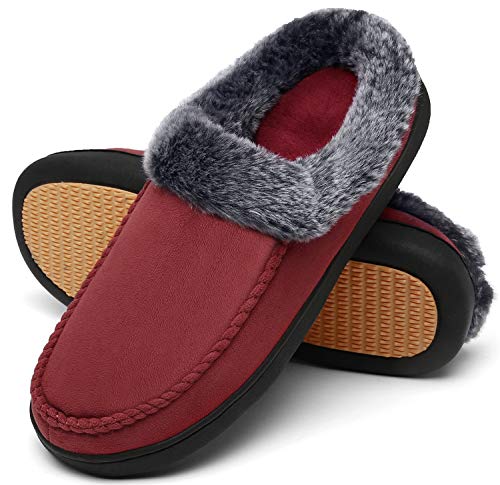 Mishansha Zapatillas Estar por Casa Mujer Antideslizantes CáLido Zapatillas Interior Casa de Espuma de Memoria Rojo Gr.39