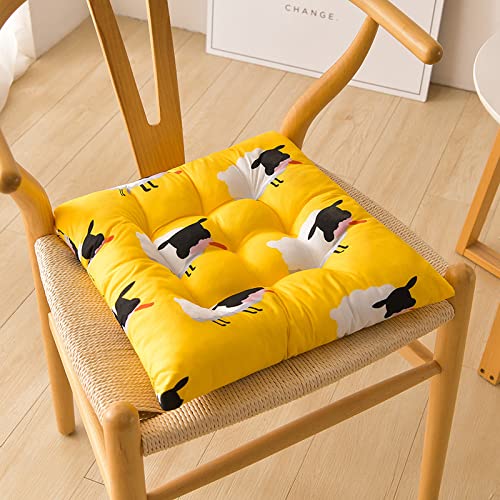 MissW Thicken Four Seasons Cojín De Dibujos Animados Oficina General Aula Taburete De Estudiante Cojín De Silla Cojín De Silla De Comedor Cojín De Asiento Tapizado Antideslizante Transpirable