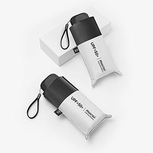 Momangel Mucai 5 Plegable Sol UV Protección contra La Lluvia Mini Paraguas Mujer Impermeable A Prueba De Viento Rosado