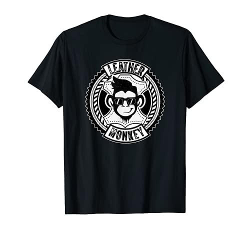 Mono de cuero de silla divertida Camiseta