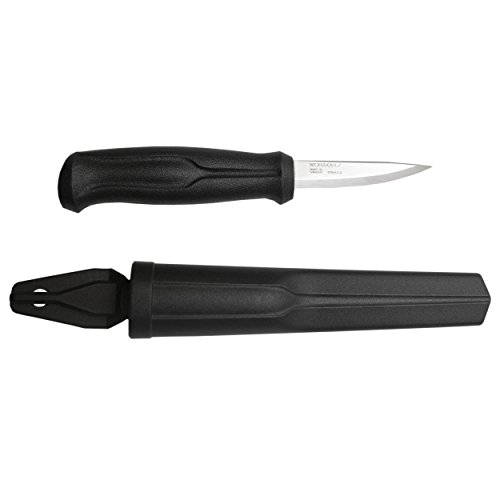 Mora Basic Cuchillo para tallar Madera, Unisex Adulto, Negro