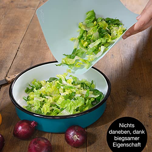 Moritz & Moritz 4x Tabla de Cortar Flexible 28 x 38 cm - Tabla Cortar Plástico 2mm de Grosor - Apta para Lavavajillas - Superficie Antideslizante para un Corte Seguro