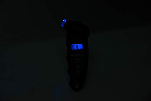 MotoDia MD1 - manómetro digital para neumáticos con pantalla LCD retroiluminada, 150 psi | 7 bar, para coches, motos y bicicletas con válvula Schrader
