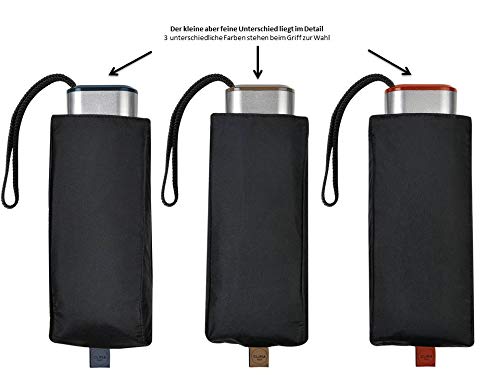 M&P - Paraguas Plegable Manual | Paraguas Antiviento Ideal para Viajes, Hombre y Mujer, Negro