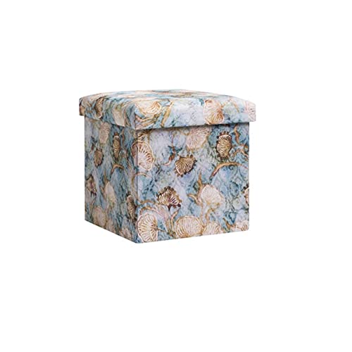 MRDAER Caja de Almacenamiento, Paquete Plano, para Almacenamiento de Juguetes, Taburete para pies, Taburete Plegable, Caja de Almacenamiento con Tapa, Cubo, Rectangular, para Almacenamiento, tabure